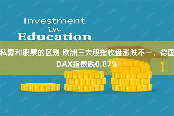 私募和股票的区别 欧洲三大股指收盘涨跌不一，德国DAX指数跌0.87%