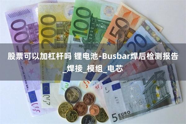 股票可以加杠杆吗 锂电池-Busbar焊后检测报告_焊接_模组_电芯
