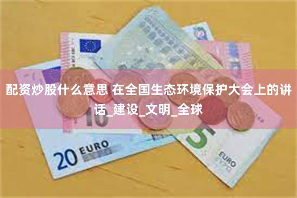 配资炒股什么意思 在全国生态环境保护大会上的讲话_建设_文明_全球